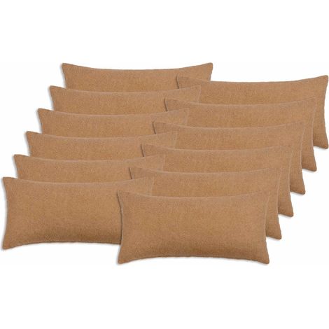 Housse de coussin 12 pcs HEERLEN Beige 40 x 80 cm Bouclé vidaXL