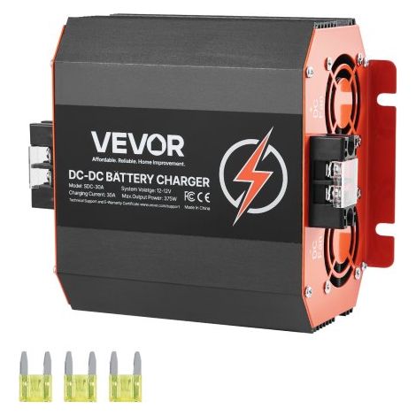 12 V 30 A DC/DC-Batterieladegerät, 375 W, Ladegerät für Blei-Säure-, Lithium-, AGM-, GEL- & Nassbatterien, intelligentes mehrstufiges Laden, für Wohnmobile, Nutzfahrzeuge, Boote, Yachten (1/5)