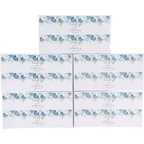 25 Stück wasserfeste, strapazierfähige Flaschenetiketten mit Blumenmuster für Hochzeiten, Partys und Bankette (blau) (1/5)