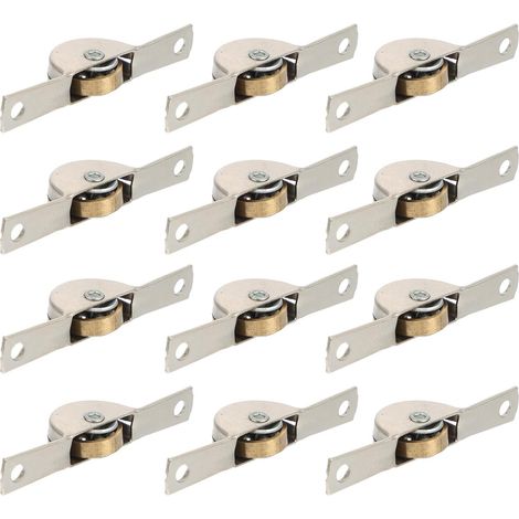 12 Piece Resistant Hardware Cabinet Pulleys Rollers Sliding Silent (1/5)