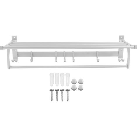 Porte-serviettes de salle de bain en aluminium, design moderne, porte-serviettes de cuisine, convient à la maison ou à l'hôtel, offrant un espace de rangement optimal. (1/5)