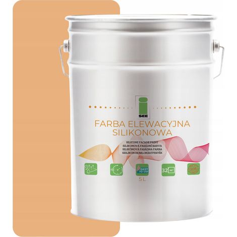 Pintura de fachada de silicona pastel 5L permeable al vapor (1/5)