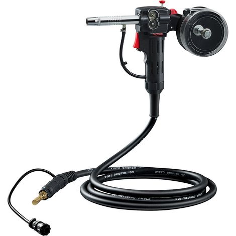 Pistolet à Bobine avec Câble 3 m 100 A Compatible avec Soudeuses MIG Hobart Handler 210 MVP, pour Fils de Soudage Fourrés, Solides, Aluminium 0,58 mm 0,76 mm 0,89 mm, Diverses Tâches de Soudage (1/5)
