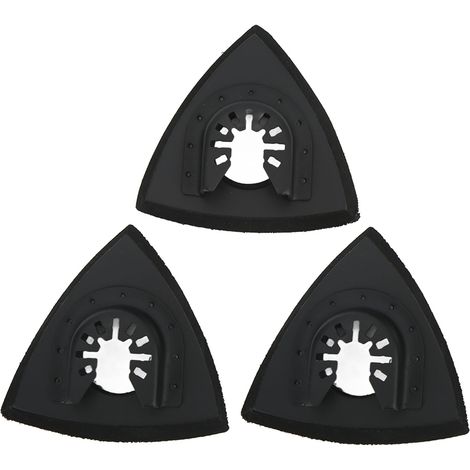 3Pcs Oscillating Multitool Sanding Pad Triangle Quick Release Set Kit for Replacement