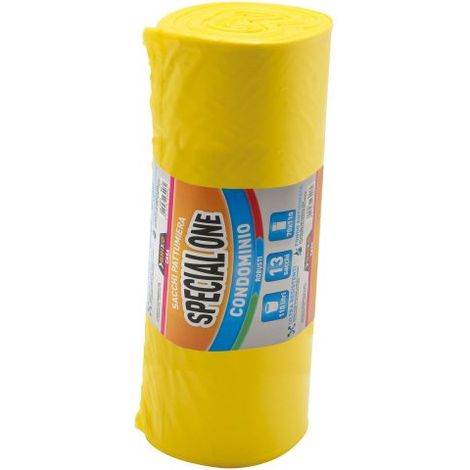 BUSTE SACCETTI PATTUMIERA RACCOLTA DIFFERENZIATA RIFIUTI 70X110 V/COLORI 21714V GIALLO(25761)