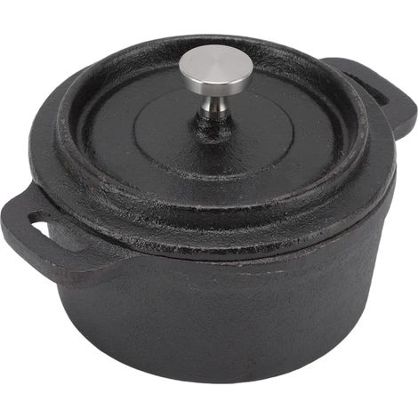 Dutch Oven in Cast Iron with Thickened Ergonomic Handle and Airtight Lid for Electric Gas Oven and (1/5)