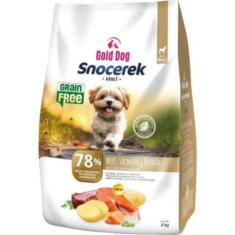 Gold Dog Snocerek SANS CÉRÉALES Bœuf et saumon, pommes de terre 4 kg