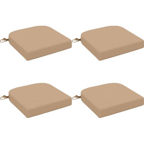 Coussins de siège en 4 pièces SOEST 4 pcs 100 % polyester Sable