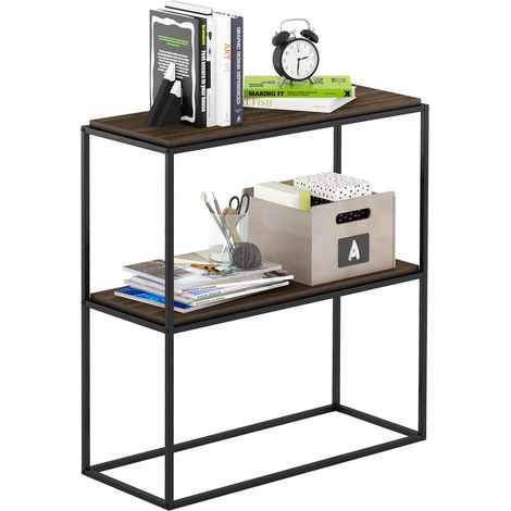 Étagère Empilable Style de Vie Moderne, Bois d'ingénierie, Noyer Columbia, 80,2 (L) x 87,1 (H) x 33,3 (P) Pouces (1/5)