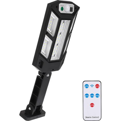 Faro Solar PP-902T de Pared, Sensor de Movimiento, Control Remoto, 43 LED