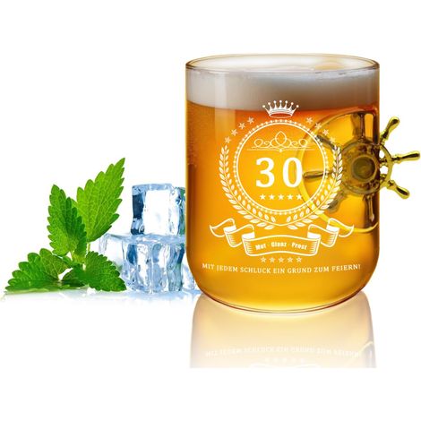 Cadeau pour 30e anniversaire homme 330 ml, verre à bière 330 ml, verre à bière avec gravure, verres à whisky, chope à bière personnalisée, pour père, mari, petit ami, idées (1/5)