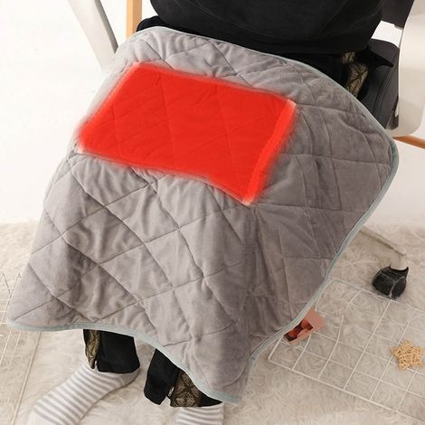 Couverture Chauffante Usb - 60 x 80 cm - Tension 5 V - Velours Cristal - Pour Bureau Maison Extérieur - 1 Pièce (1/3)