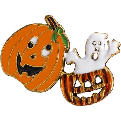 Elegante spilla da bavero in lega per Halloween, con un motivo