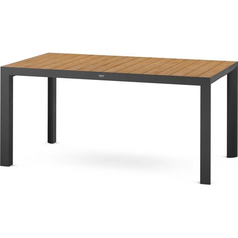 Siena Garden Silva Dining Tisch 160 x 90 cm - Aluminium (matt anthrazit) & FSC-Teak (1/5)