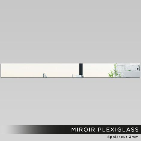 Miroir Plexiglass - Rectangle horizontale - 1x10 cm (1/2)