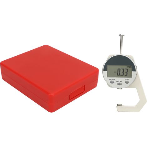 Jauge d'épaisseur numérique LCD 0-25,4mm/1pouce, précision 0,01mm/0,001pouce, outil de mesure électronique pour papier et film