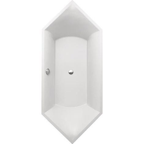 Baignoire VB Squaro 1900x800x525mm Hexagone avec système HE TP1 Blanc Alpin