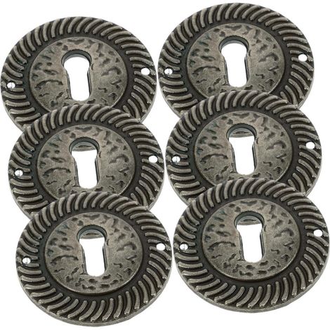 Beavorty Lot de 6 cache-serrures ronds vintage pour meubles, en (1/5)