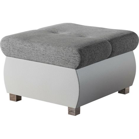 Pouf Comfivo Nitor, Soft 017 + Soul 17, 39x60x60cm, Diamètre: 0, Faux cuir + Tissu, Pieds: Plastique, 0, Partiellement assemblé