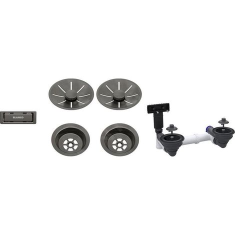 Blanco Accessoires - Kit de vidage InFino, acier foncé 207440 (1/2)