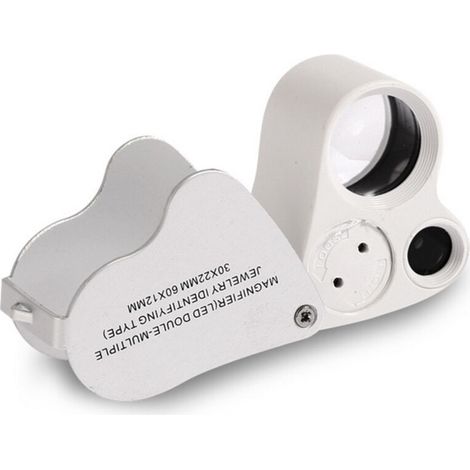 1 PC 30x 60x Bijoux Illuminés Eye Loupe Jewellers Loupe Loupe avec éclairage LED