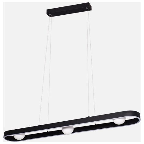 Lámpara de techo alargada Fermoselle Negro LED 107cm