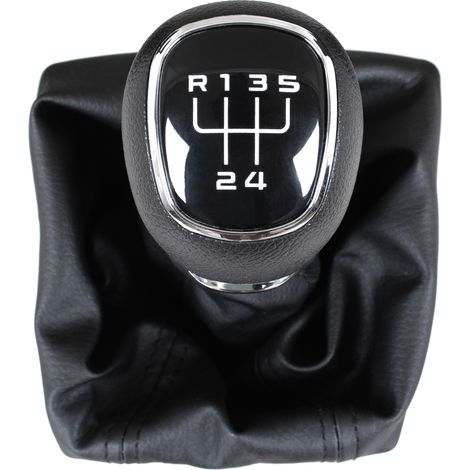 Skoda Octavia III 2012- Pomo de cambio de marchas ABS NEGRO + fuelle con marco 5 MARCHAS (1/5)