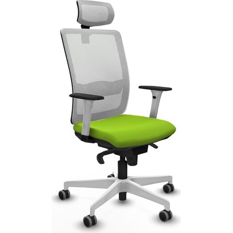 Sedia da ufficio piqueras y crespo ergonomica bianco supporto lombare (1/2)