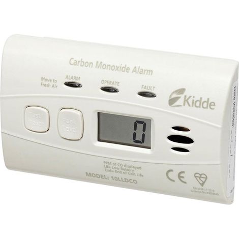 10Lldco 10 Year Sealed Battery Digital Carbon Monoxide Alarm