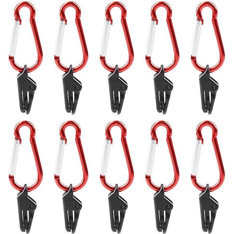 10 Ensembles Pince Bche Avec Mousqueton Clip De Tente Auvents Clip Coupe-vent Clips De Verrouillage De Tente Clip De Bche Pince De Tente Robuste (1/5)