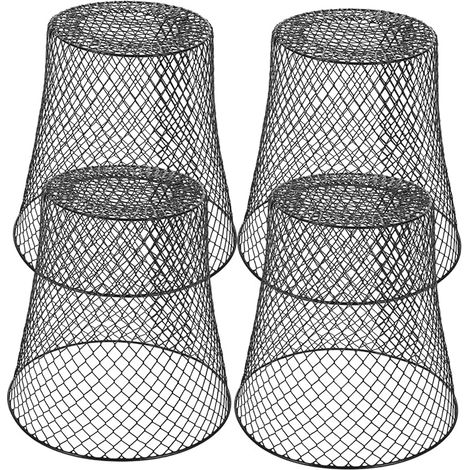 4pièces Cage De Protection pour Plantes Maille Housse Réutilisable Et Robuste pour Pot De Fleurs Protecteur De Jardin Noir (1/5)