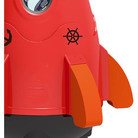 360° drehbarer Raketen-Gartensprenger für den Außenbereich, rotes Raketenspielzeug für Jungen und Mädchen (1/5)