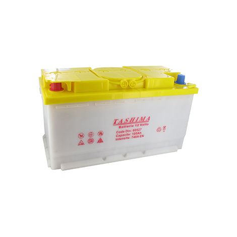 Tashima Batterie 12V - 105Ah + Links anpassbar Für Kubota Modelle L345- II- DT, L3750, L4150, M5400- DT- L: 345mm, L: 175mm