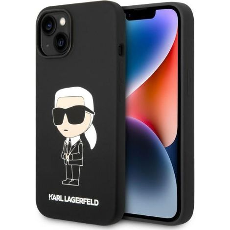 Hülle für iPhone 14 Plus Karl Lagerfeld Silikon Ikonik Schwarz (1/5)