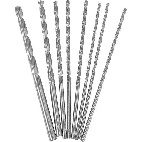 Foret hélicoïdal extra long HSS 4-10 mm x 200 mm, queue droite pour le perçage profond du métal et du bois (1/4)