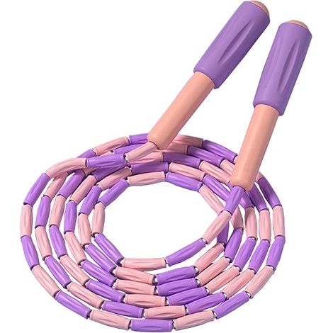 Corde à Sauter Perles - 2,6 M - Réglable - Antidérapante - Pour Enfants et Adultes - 1 Pièce