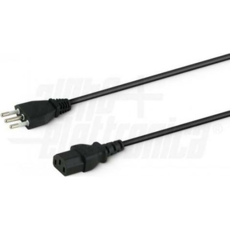 Alpha elettronica cable de enchufe italiano de 3 polos a toma iec320 1,5m 23-025b