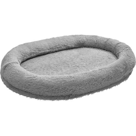 Coussin pour Humain et Chien, 174 x 118 x 24 cm, Mousse à Mémoire Ortho, avec Poche Latérale et Zip, Housse Lavable en Machine, Gris Foncé (1/5)