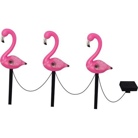 Lampes Solaires Extérieur Motif Flamant Piquet Jardin Sans Fil Lumières (1/5)