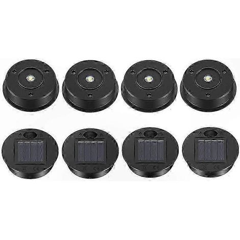 Lot de 8 Hauts de Lanterne Solaire de Remplacement avec Panneaux LED pour Éclairage Extérieur - Solutions de Jardin (1/5)
