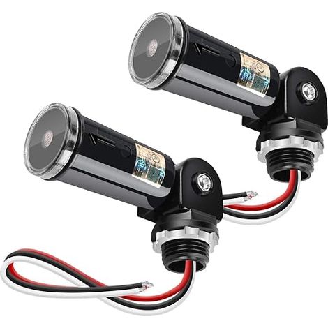 2PCS Commutateur de capteur de cellule photoélectrique du crépuscule à l'aube,interrupteur photoélectrique,cellule photoélectrique étanche IP65 pour lumières extérieures 110V 120V 220V 240V