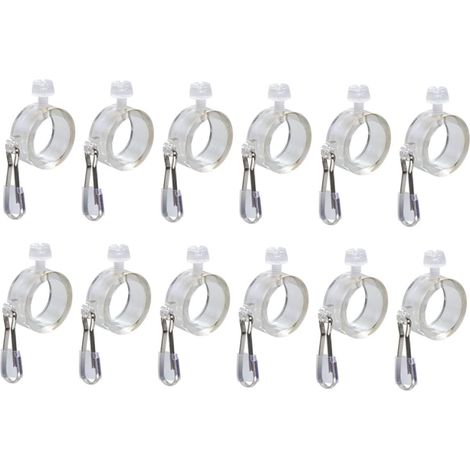 24pièces Anneaux De Fixation De Drapeau Accessoires De Montage pour Mâts Clips De Pôle De Drapeau Fixation Légère Et (1/5)