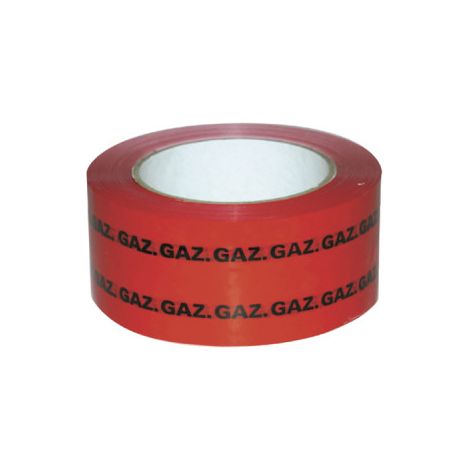 Ruban adhésif d&039identification gaz rouge 50mm x 60m - DIFF