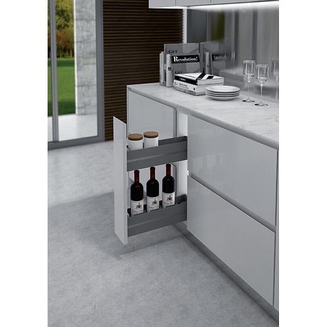 Ferrure pour meuble bas 7104K Ikona - étagères porte-épices - largeur caisson 200 mm - anthracite - INOXA