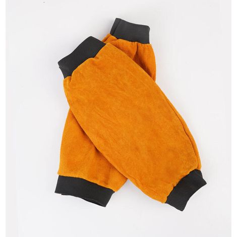 Manchons de soudage pour jardinage - Protection contre les coupures, les rayures, les pointes et les piqûres - 1 paire, jaune (1/5)