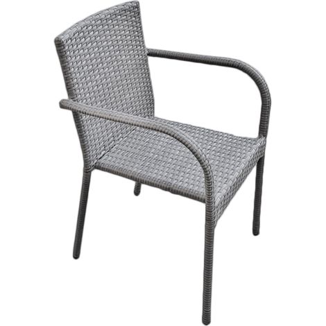 Silla de jardín Rio gris
