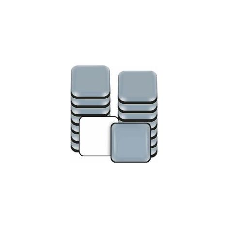 Deslizadores para muebles, 16 piezas, cuadrados, autoadhesivos de PTFE teflón, aptos para suelos lisos y alfombras (cuadrados, 30x30 mm) - Crezuo