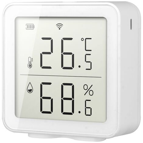 capteur WIFI de température et d'humidité d'intérieur, hygromètre, thermomètre avec écran LCD, compatible avec Alexa et Google Assistant (1/5)