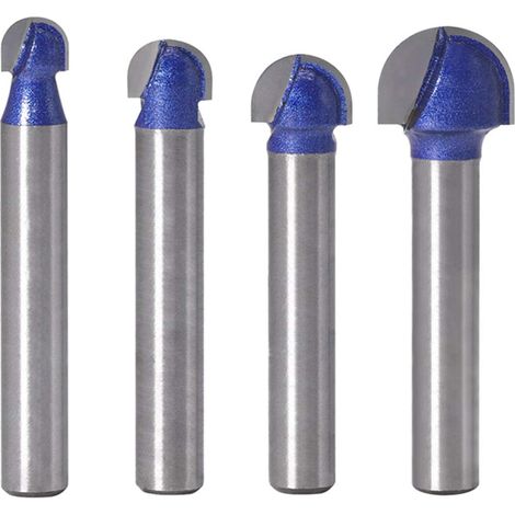Embouts de toupie Core Box Embouts de toupie à nez rond et baie de 1/4 po - 4 pièces (1/4)
