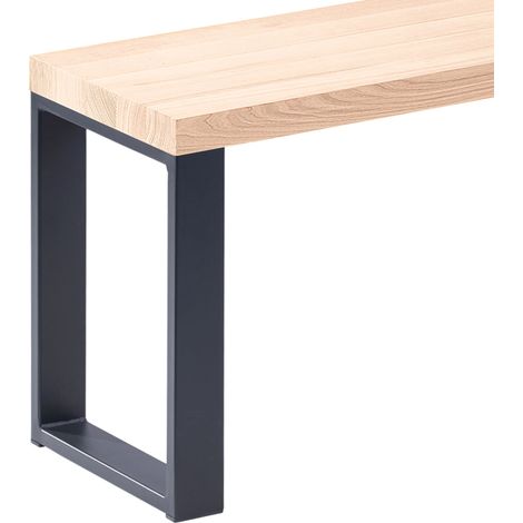 LAMO Manufaktur Sitzbank Esszimmer Holzbank 30x120x47 cm, Möbelfüße Simple Anthrazit / Roh, LSB-01-A-001-120-7016S (1/5)